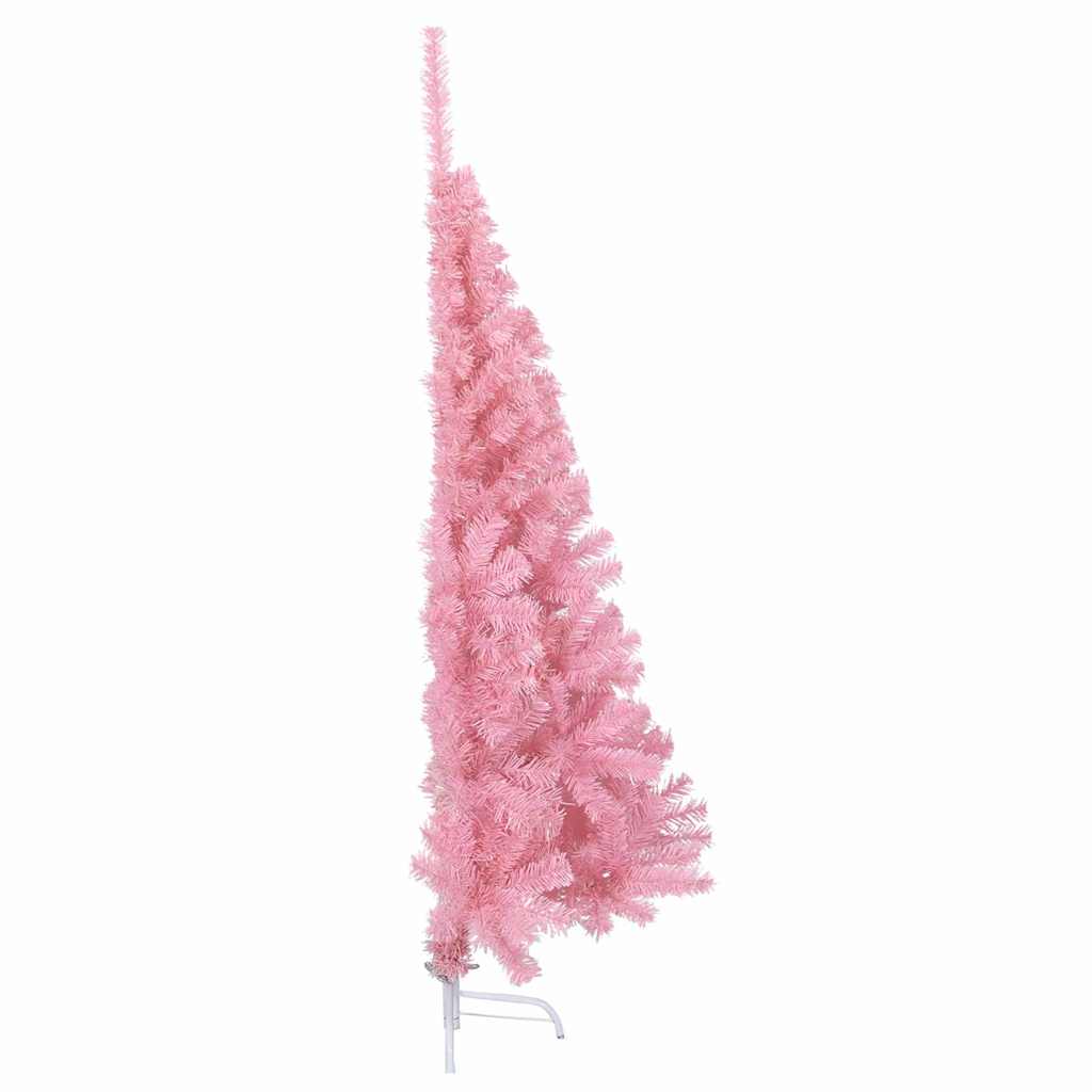 Artificial Pre-lit Christmas Tree with 150 LEDs Pink 150 cm PVC
