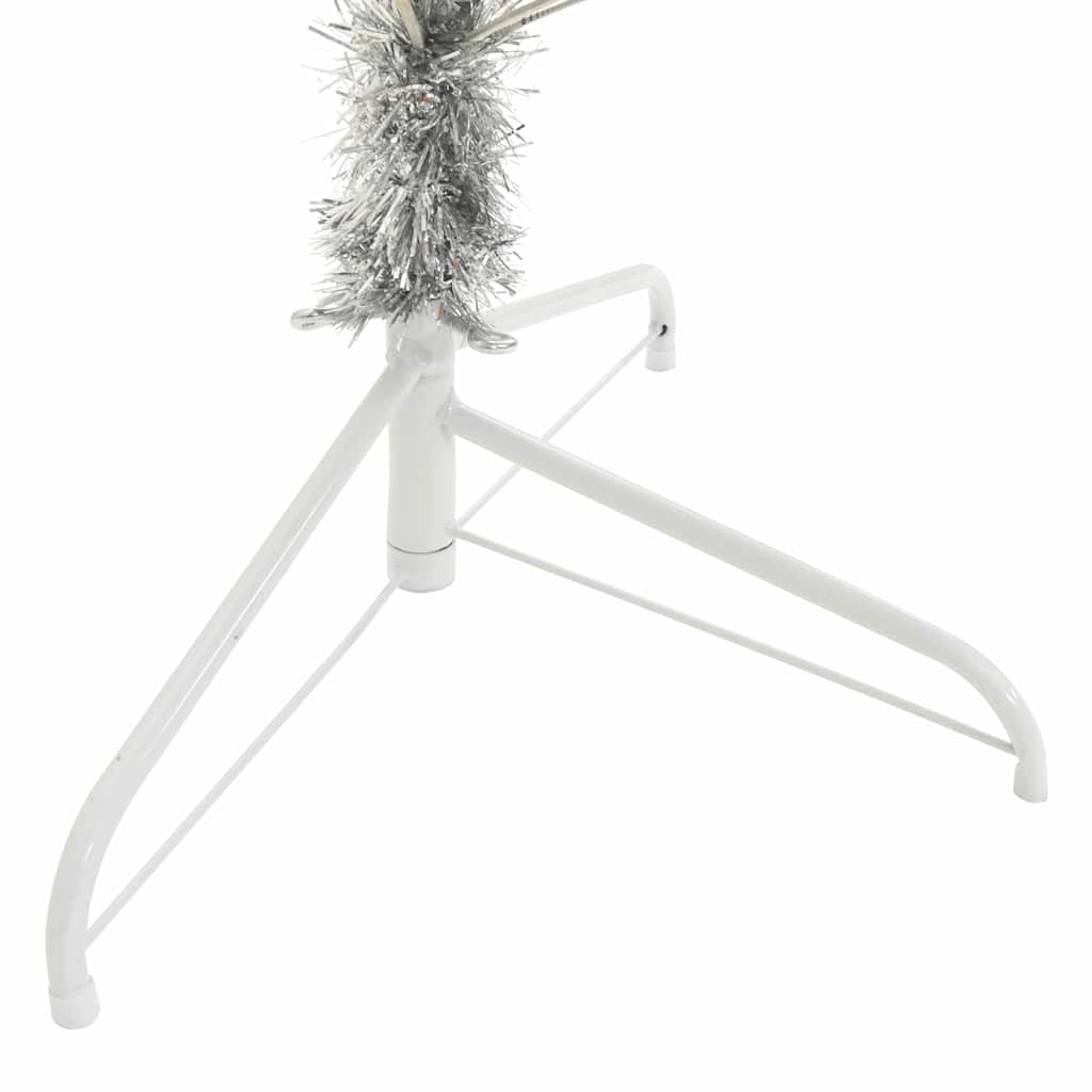 Artificial Pre-lit Christmas Tree Silver 210 cm PET