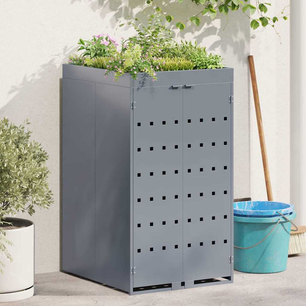 Wheelie Bin Storage with Planter Roof for Single 240L Bin