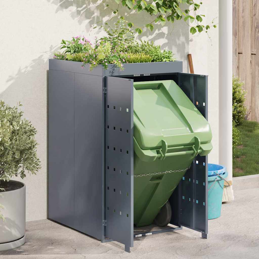 Wheelie Bin Storage with Planter Roof for Single 240L Bin