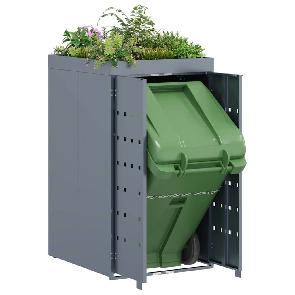 Wheelie Bin Storage with Planter Roof for Single 240L Bin