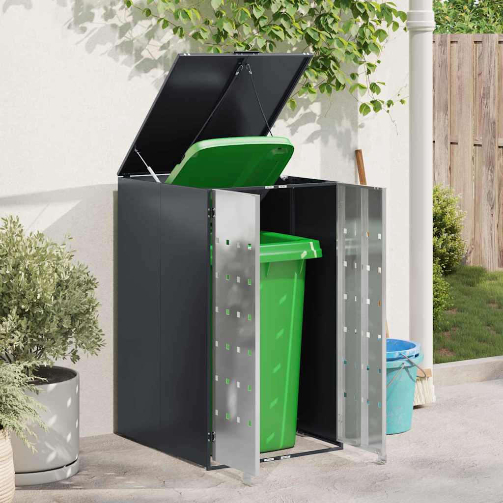 Wheelie Bin Storage with Gas Lift-up Lid for 240L Bin Steel