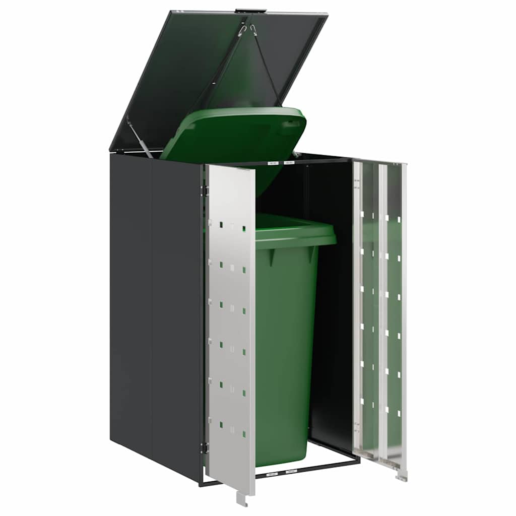 Wheelie Bin Storage with Gas Lift-up Lid for 240L Bin Steel