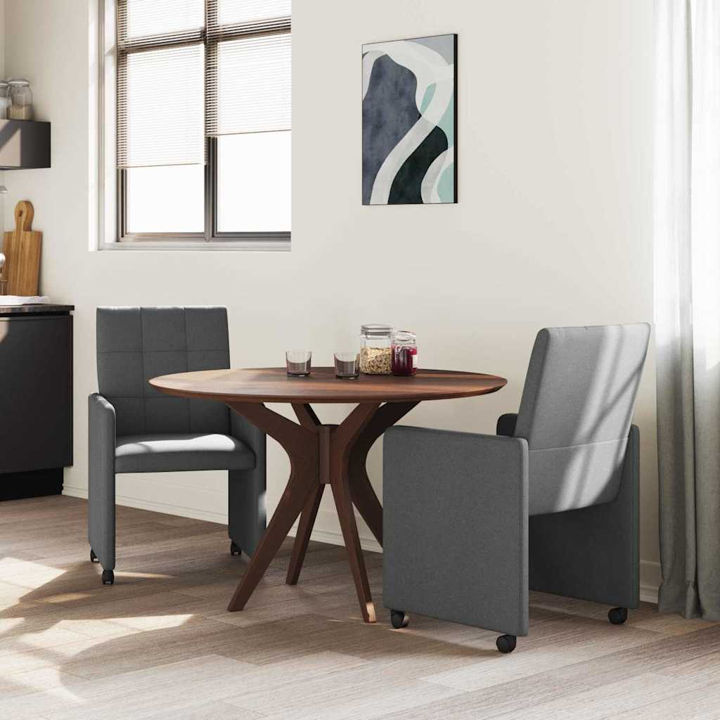 Dining Chairs with Wheels 2 pcs Dark grey 58 x 65 x 94 cm