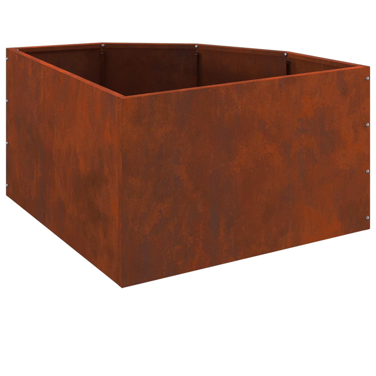 Corner Planter Rusty 60 x 60 x 35 cm Weathering steel