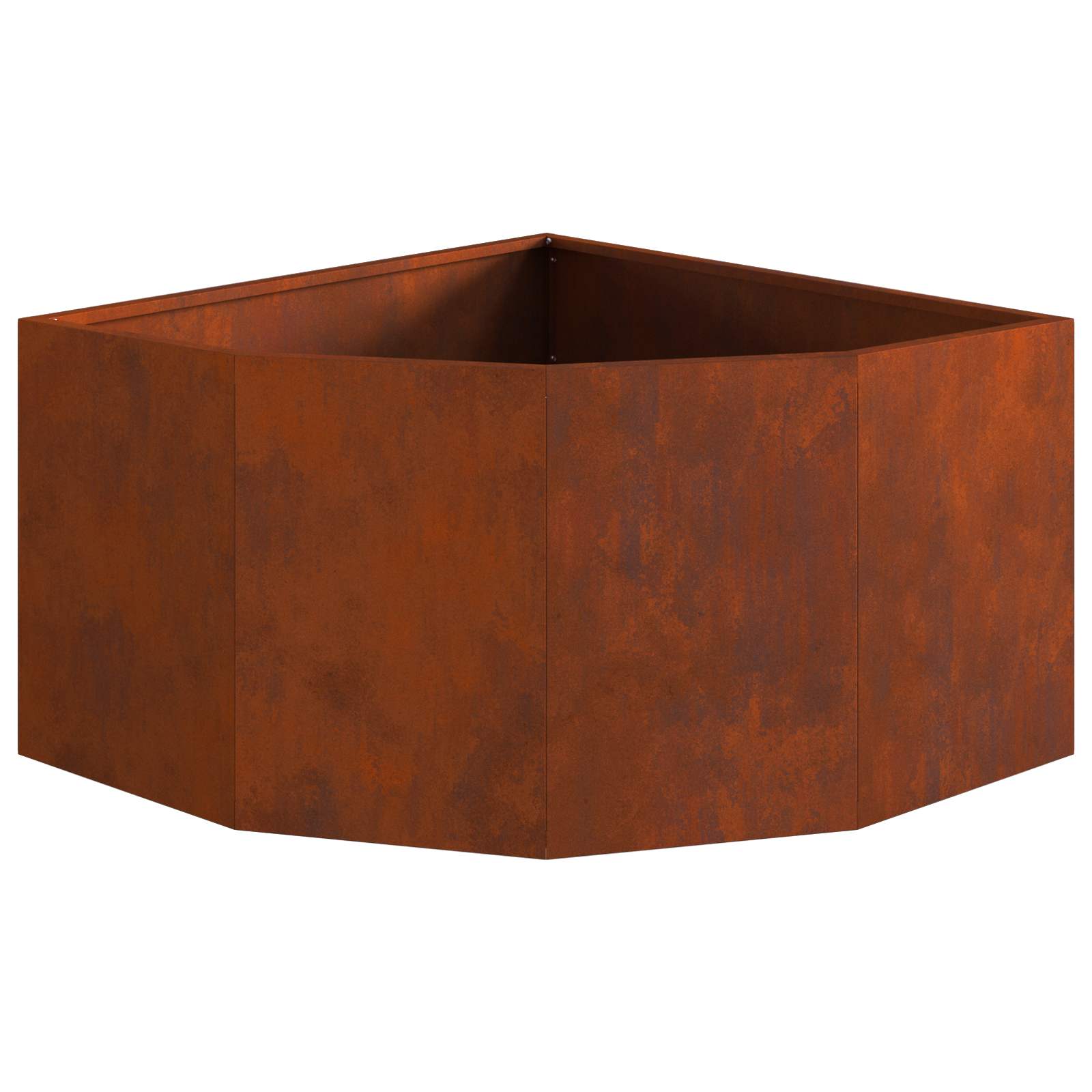 Corner Planter Rusty 60 x 60 x 35 cm Weathering steel