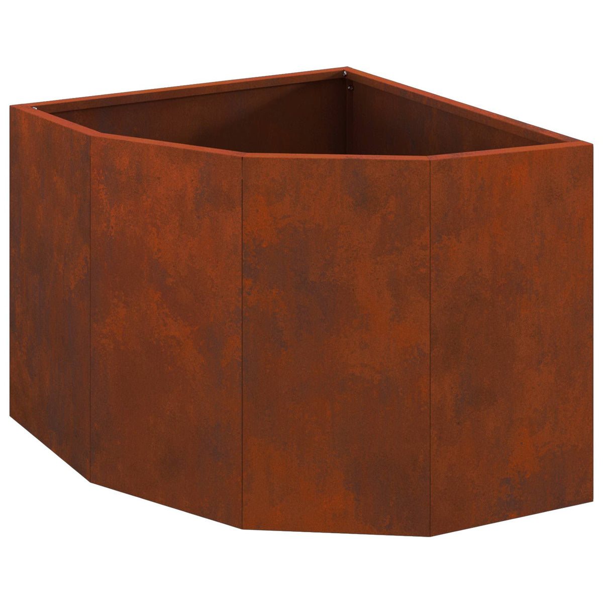 Corner Planter Rusty 45 x 45 x 35 cm Weathering steel