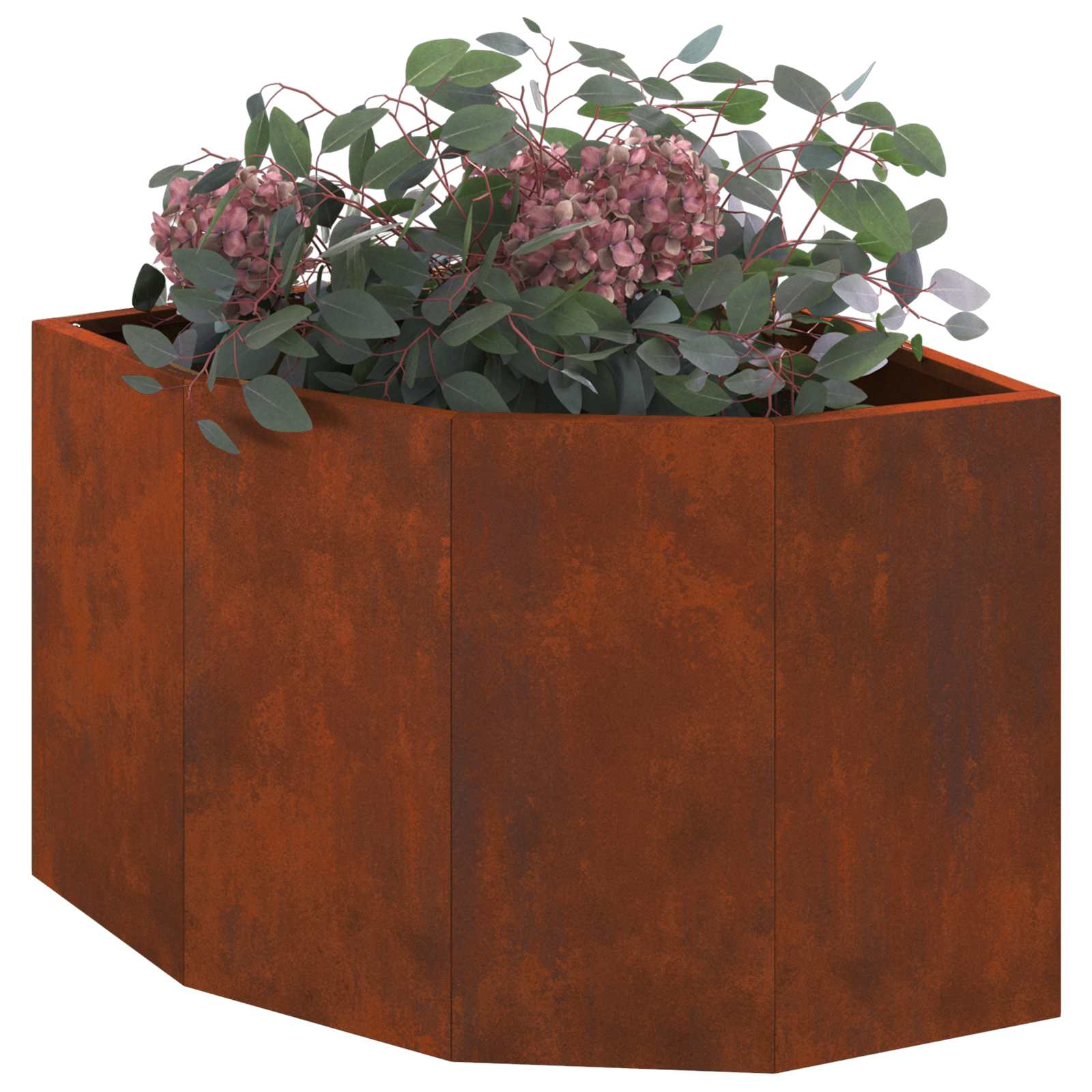 Corner Planter Rusty 45 x 45 x 35 cm Weathering steel
