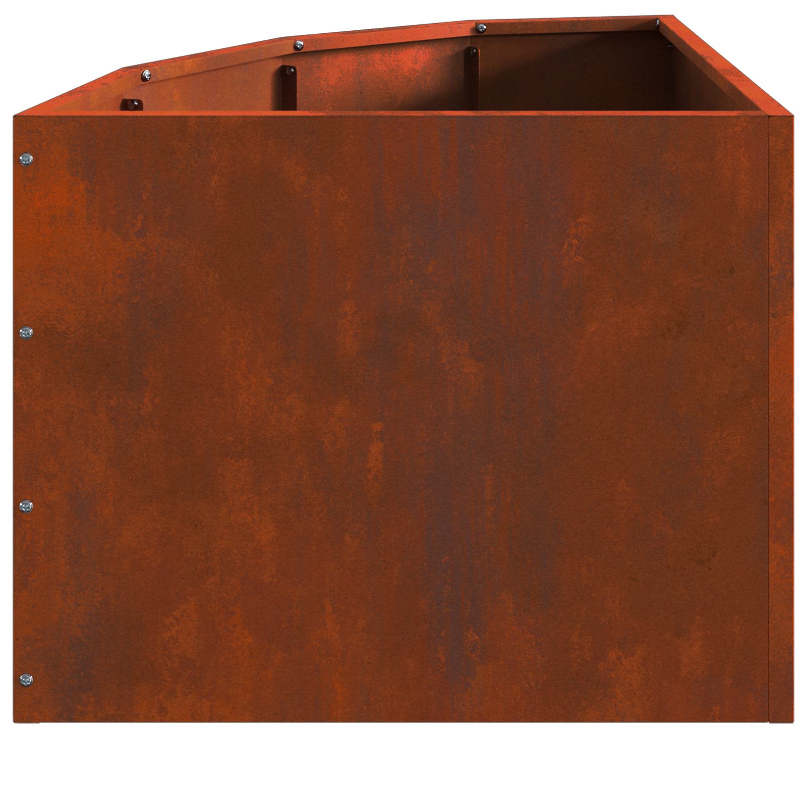 Corner Planter Rusty 45 x 45 x 35 cm Weathering steel