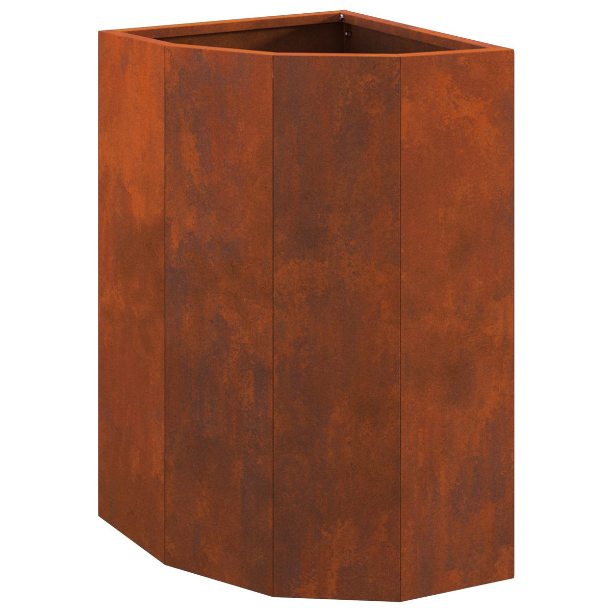 Corner Planter Rusty 30 x 30 x 50 cm Weathering steel