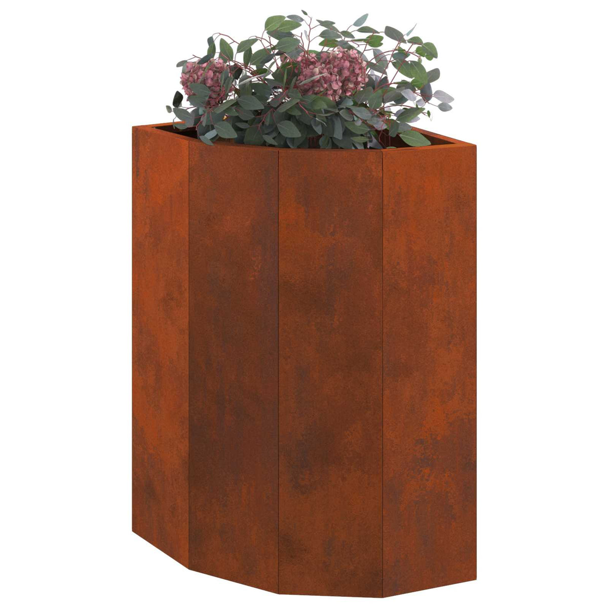 Corner Planter Rusty 30 x 30 x 50 cm Weathering steel