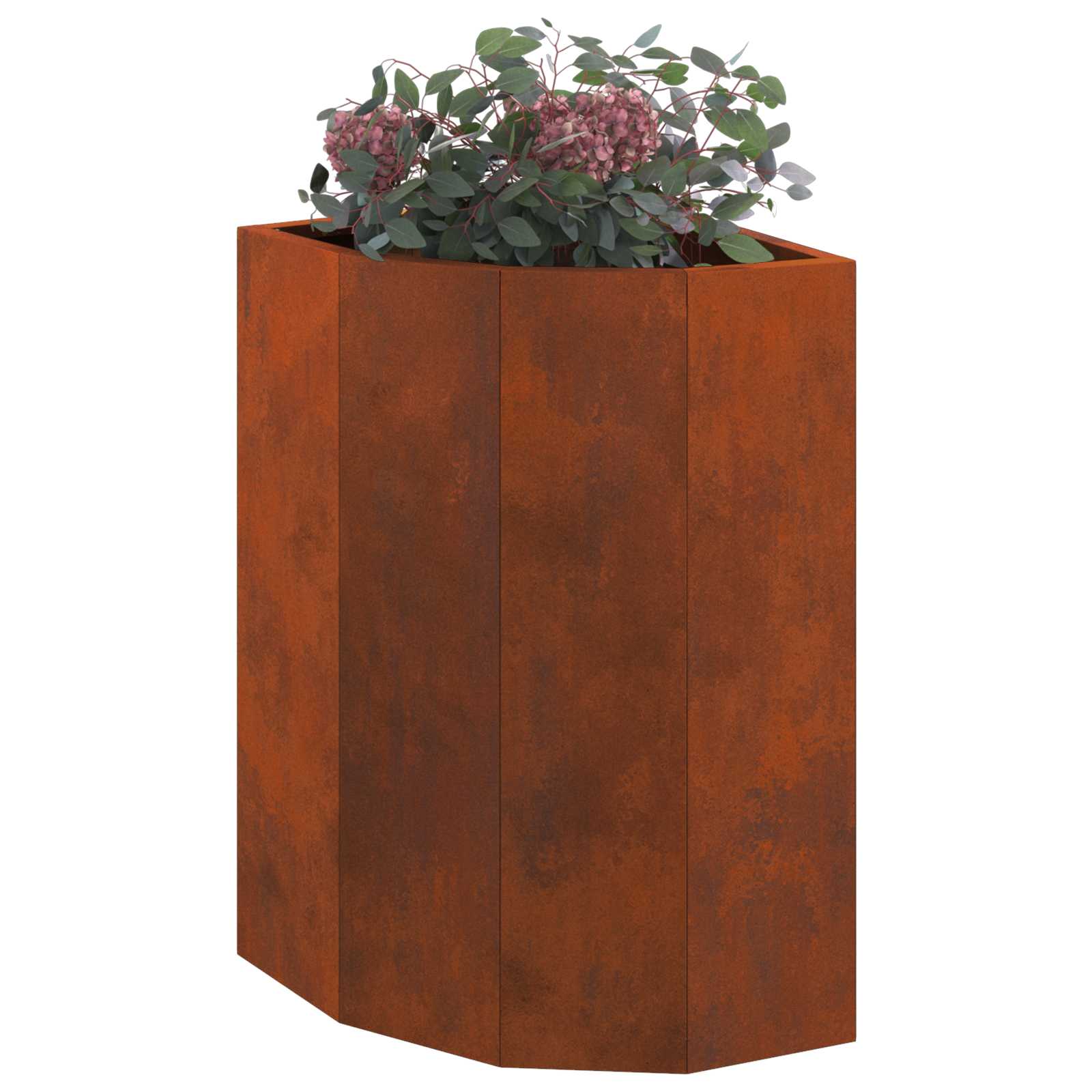 Corner Planter Rusty 30 x 30 x 50 cm Weathering steel