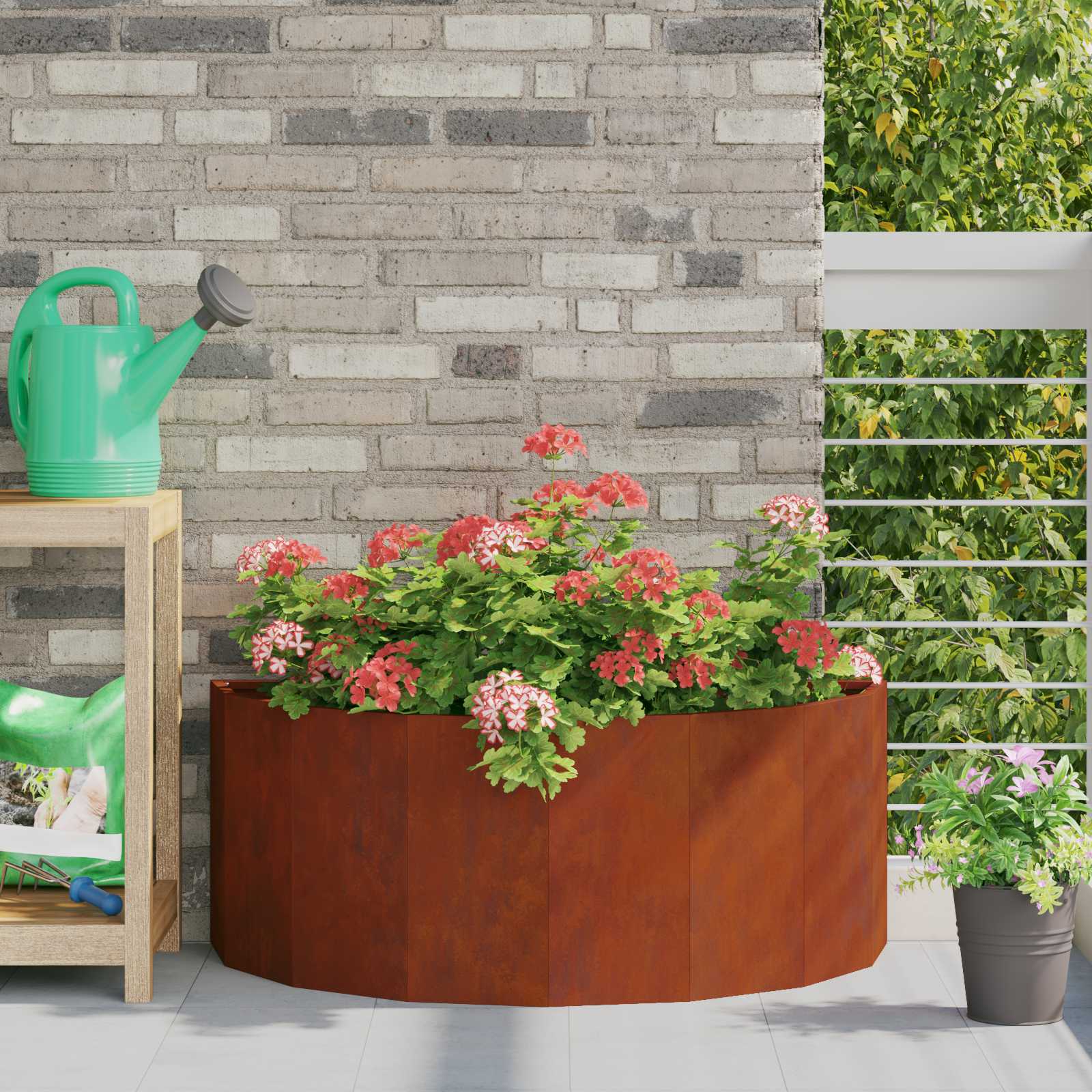Planter Rusty 90 x 45 x 35 cm Weathering Steel