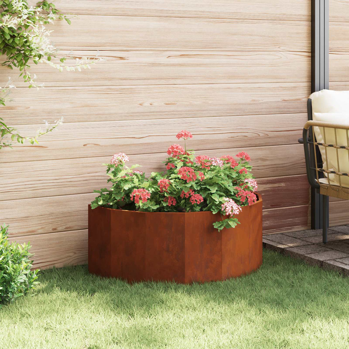 Planter Rusty 90 x 45 x 35 cm Weathering Steel
