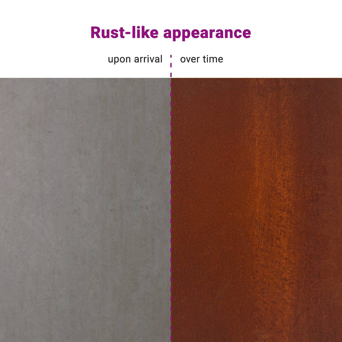 Planter Rusty 120 x 120 x 35 cm Weathering Steel