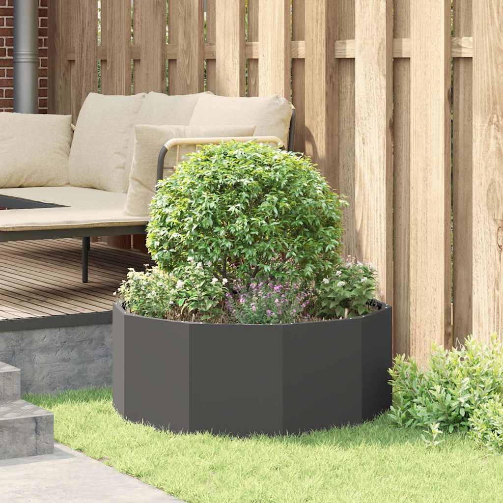 Planter Black 90 x 90 x 35 cm Steel