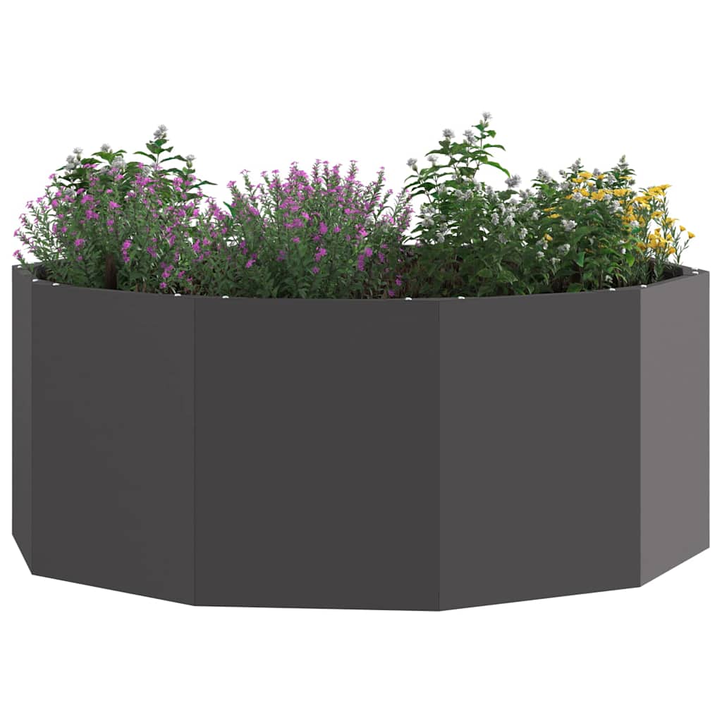 Planter Black 90 x 90 x 35 cm Steel