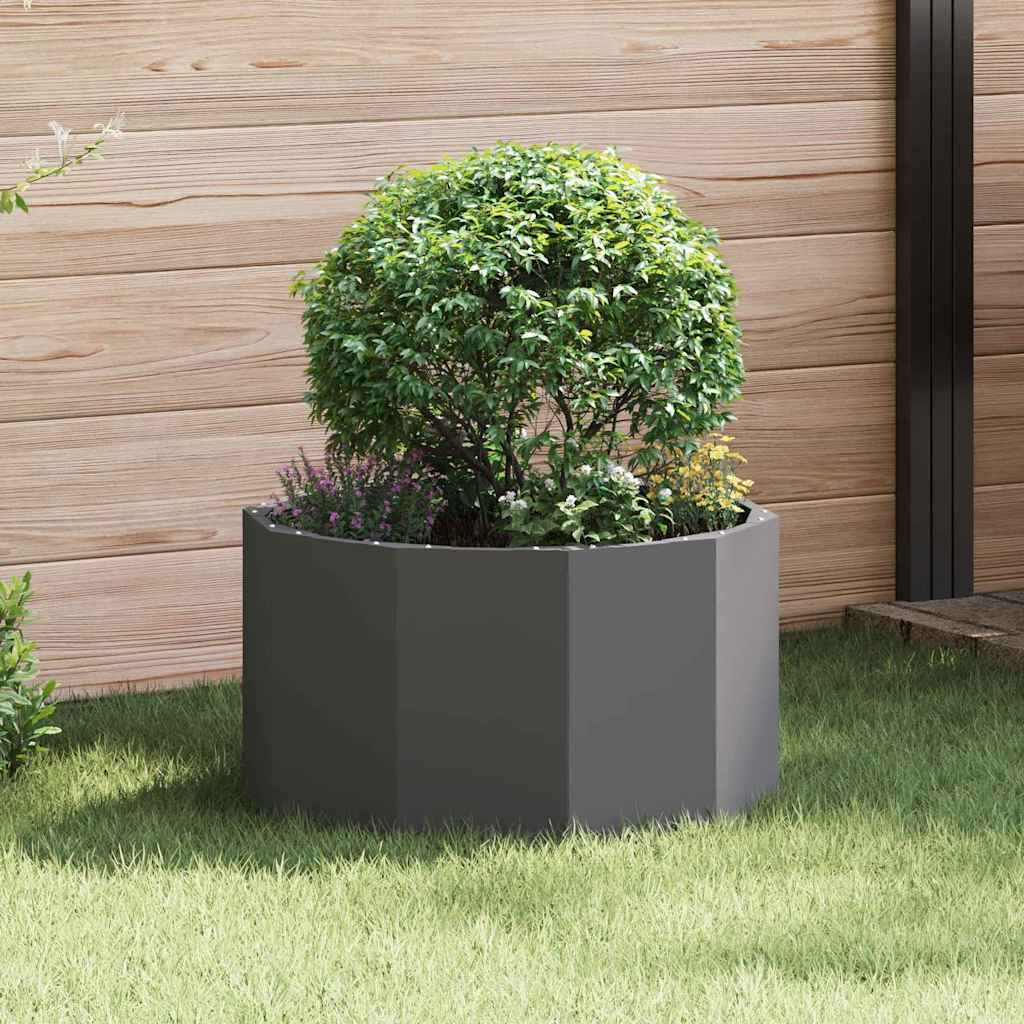 Planter Black 60 x 60 x 35 cm Steel