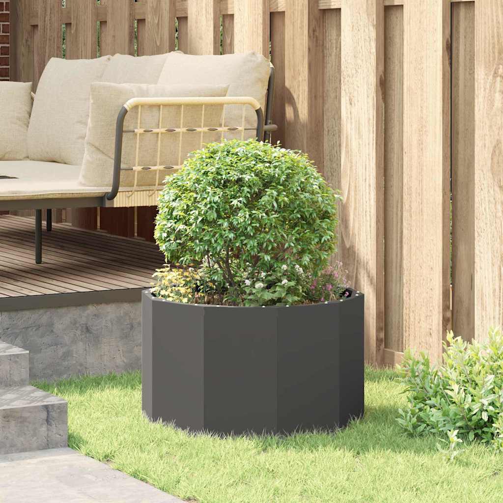 Planter Black 60 x 60 x 35 cm Steel
