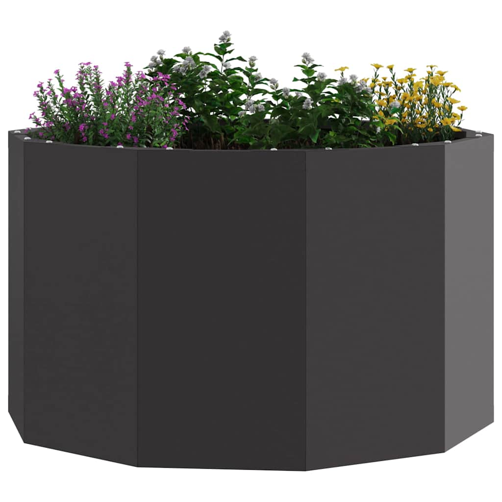 Planter Black 60 x 60 x 35 cm Steel
