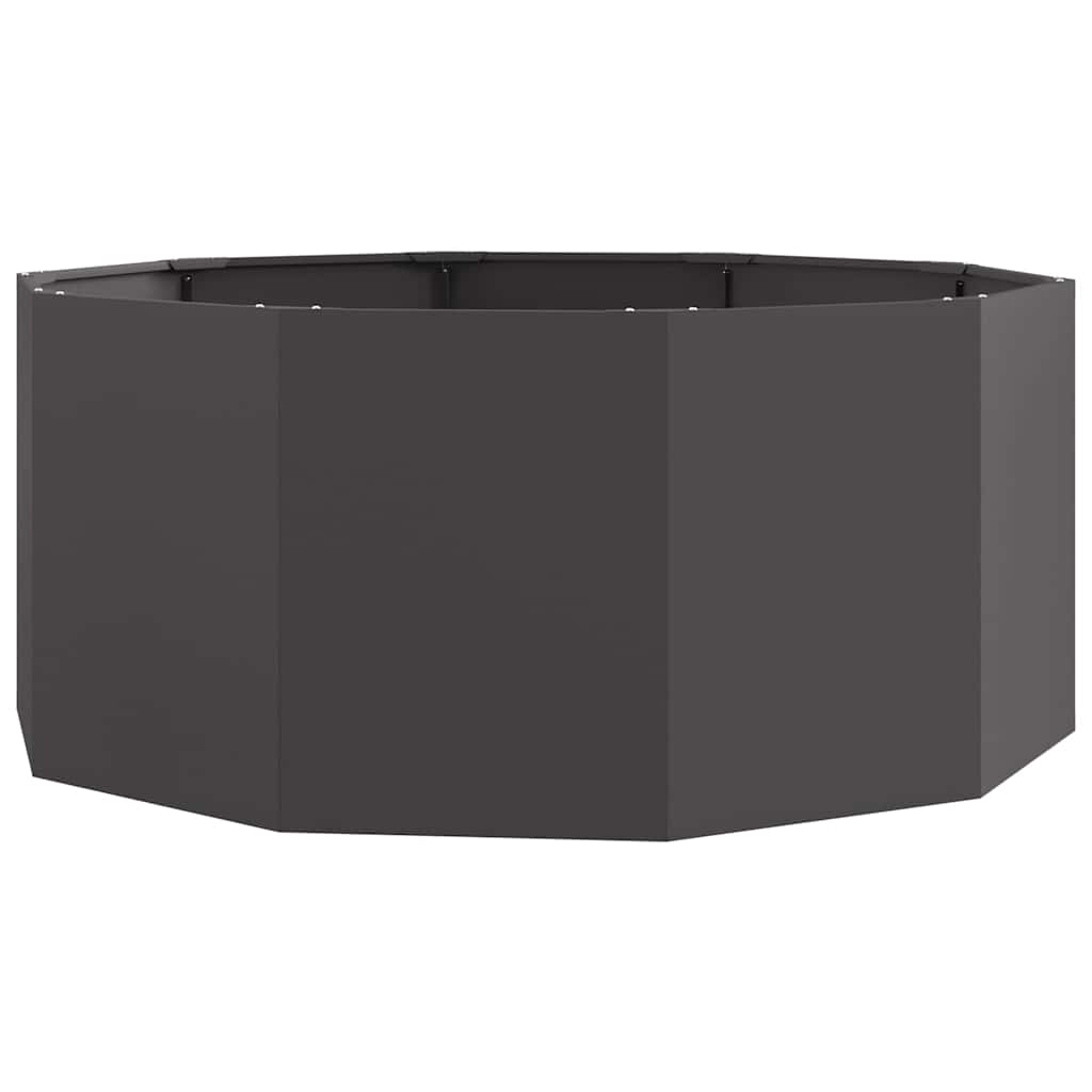 Planter Black 120 x 120 x 50 cm Steel
