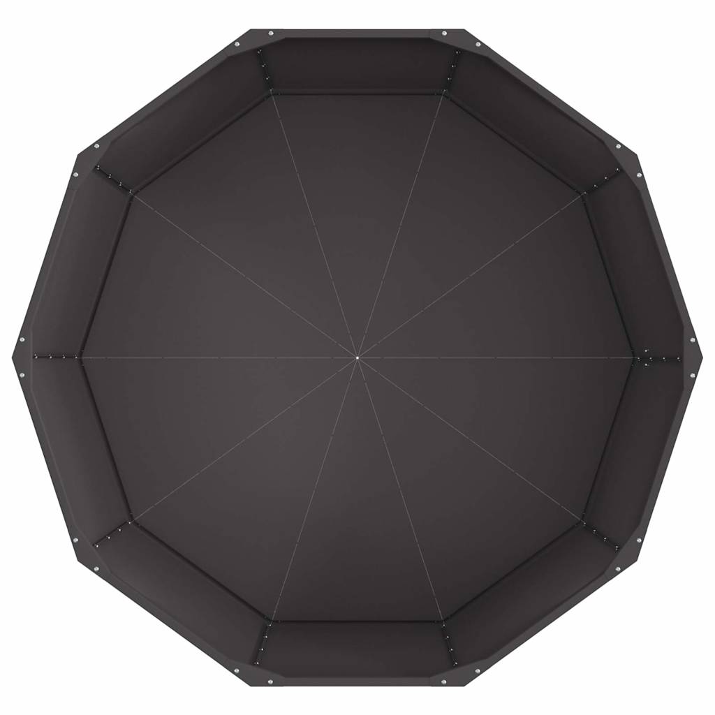 Planter Black 120 x 120 x 50 cm Steel