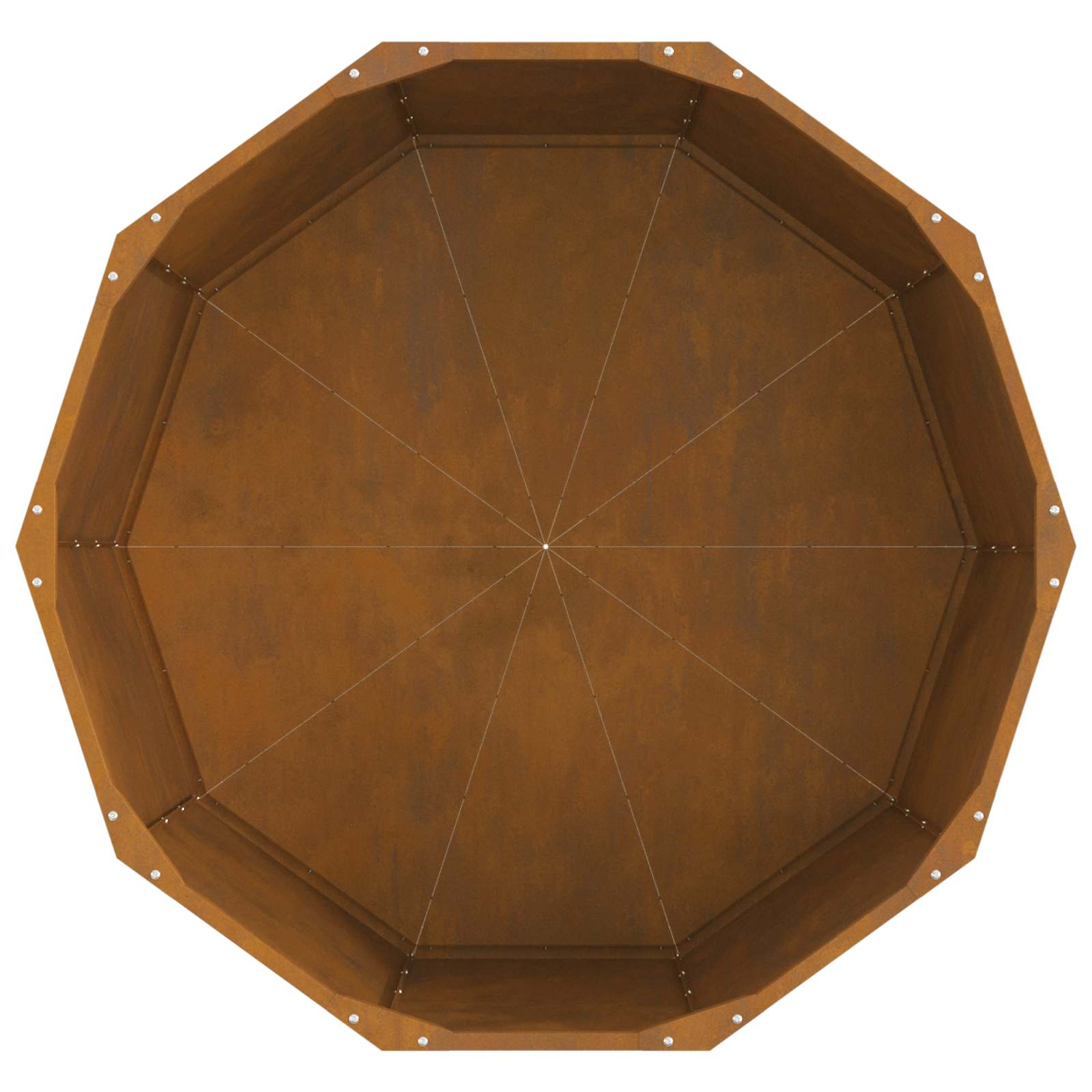 Planter Rusty 90 x 90 x 50 cm Weathering Steel