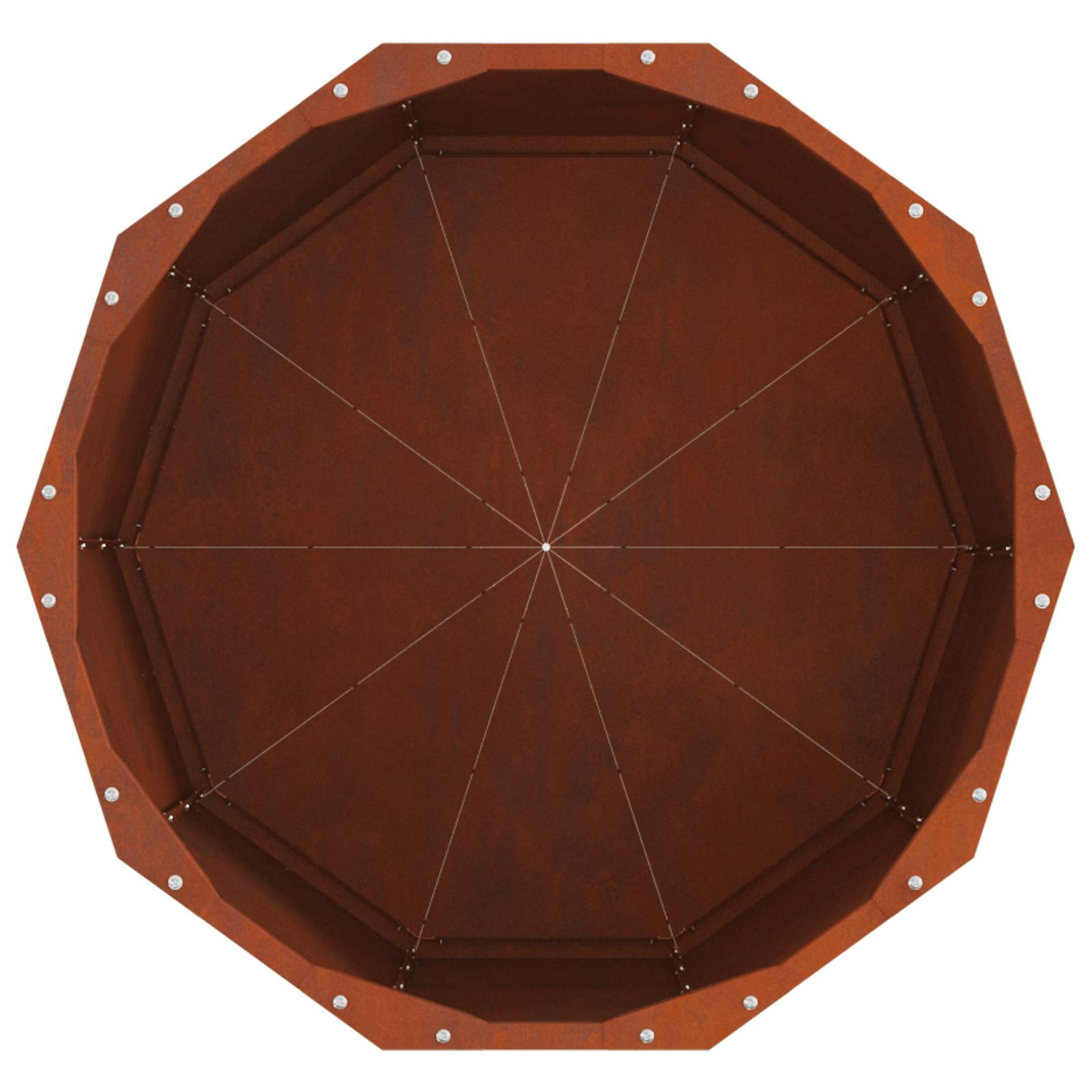 Planter Rusty 60 x 60 x 50 cm Weathering Steel