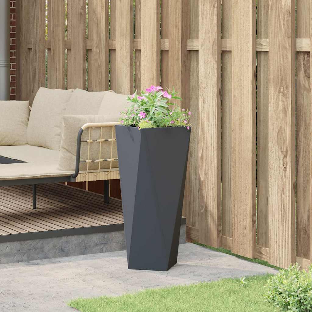Planter Anthracite 30 x 30 x 75 cm Steel