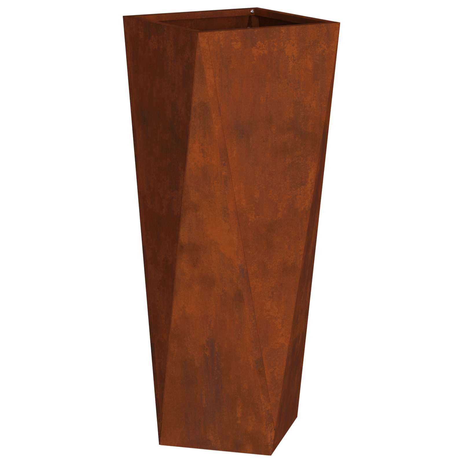 Planter 2 pcs Rusty 30 x 30 x 75 cm Weathering Steel