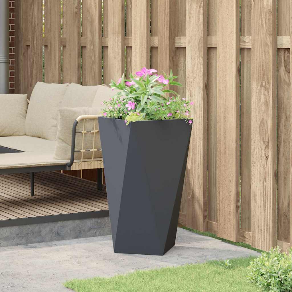 Planter Anthracite 40 x 40 x 75 cm Steel