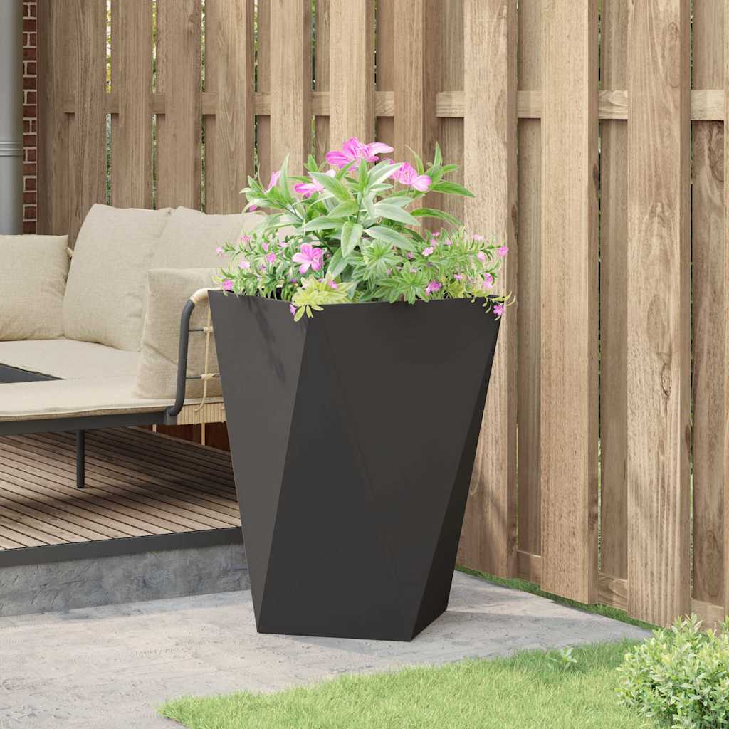 Planter Black 50 x 50 x 75 cm Steel