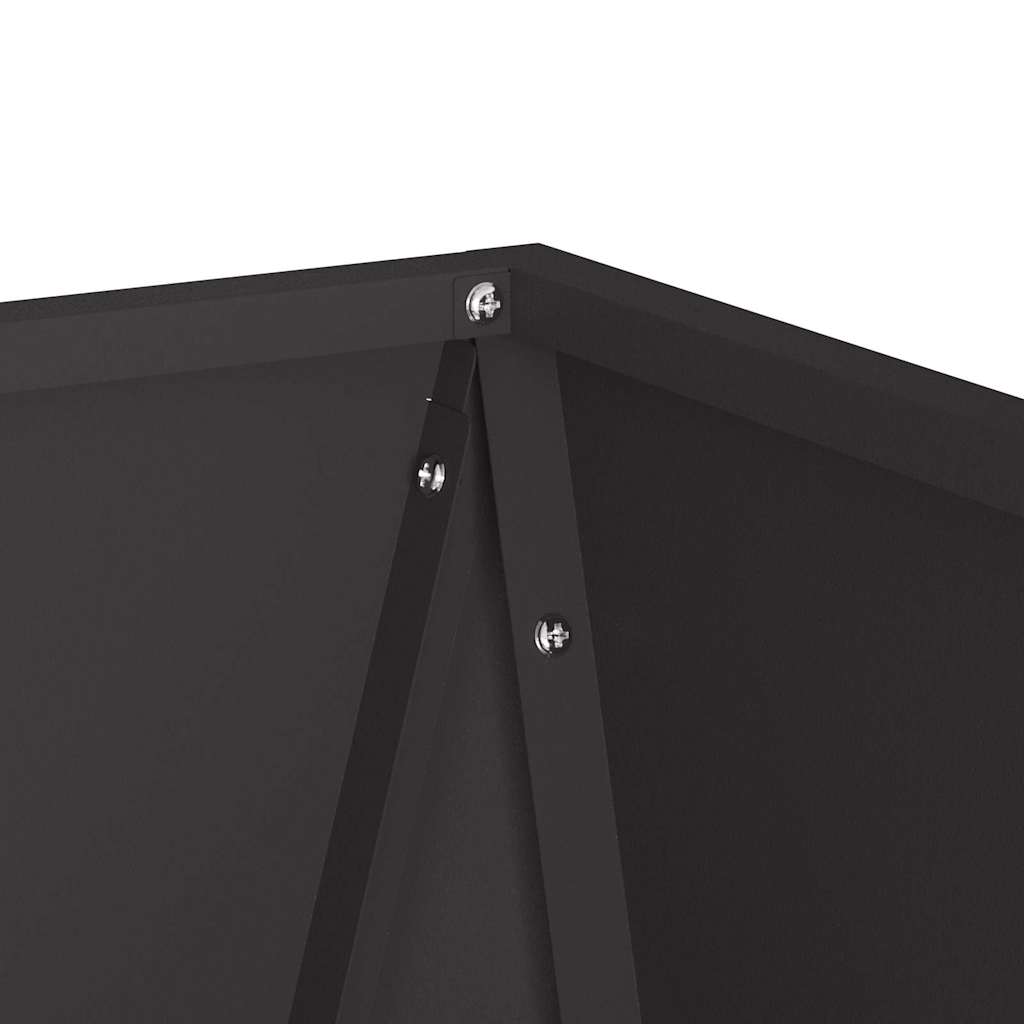 Planter 2 pcs Black 50 x 50 x 75 cm Steel