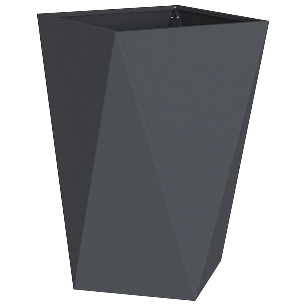 Planter 2 pcs Anthracite 50 x 50 x 75 cm Steel