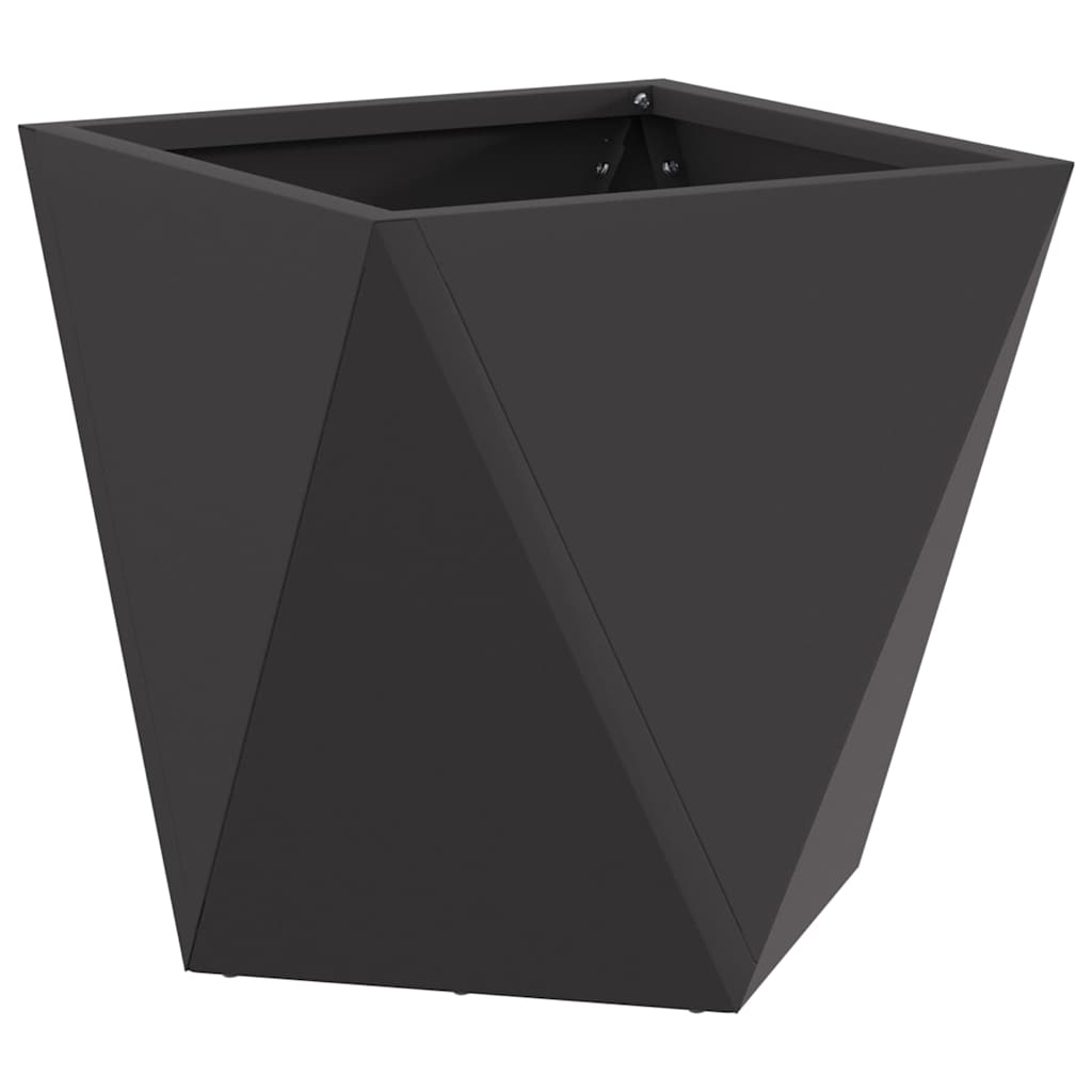 Planter 2 pcs Black 30 x 30 x 30 cm Steel