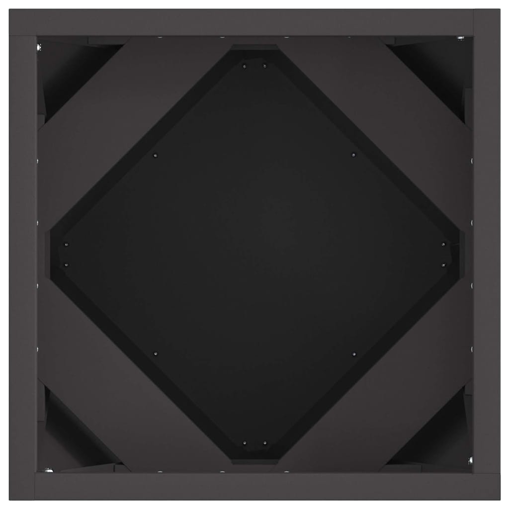 Planter 2 pcs Black 30 x 30 x 30 cm Steel