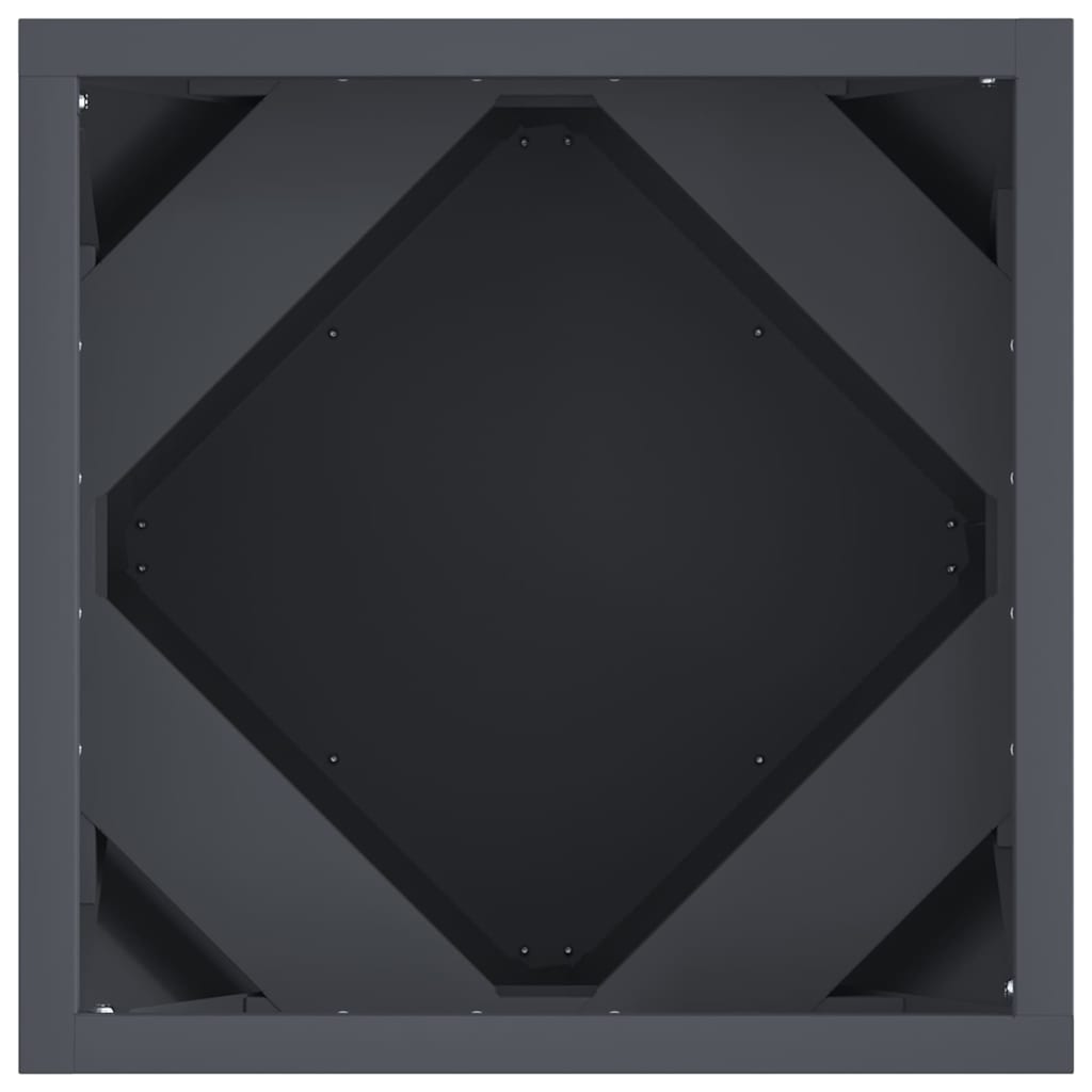 Planter 2 pcs Anthracite 30 x 30 x 30 cm Steel