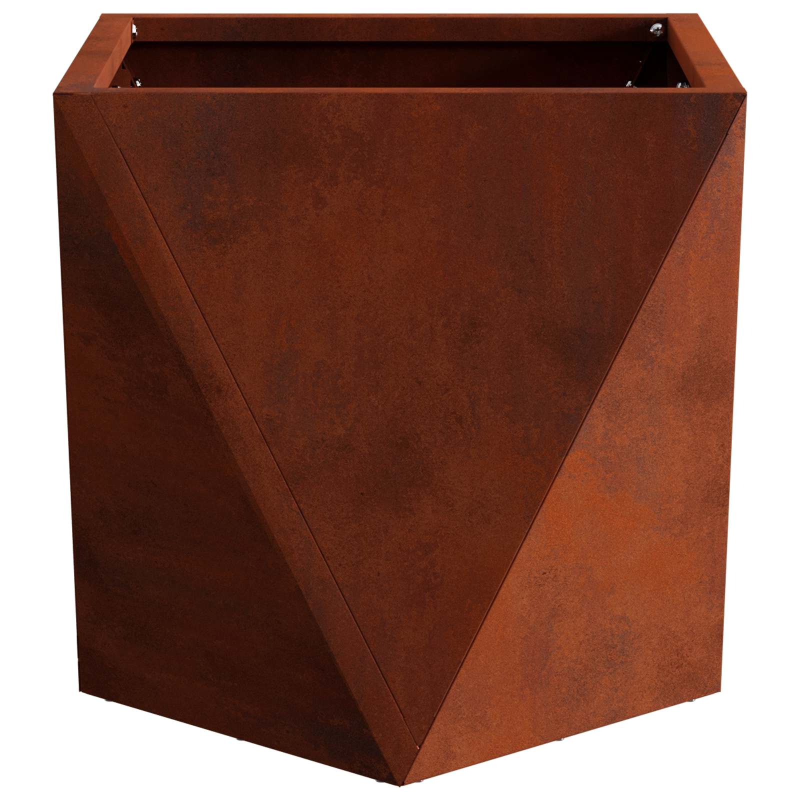 Planter 2 pcs Rusty 30 x 30 x 30 cm Weathering Steel