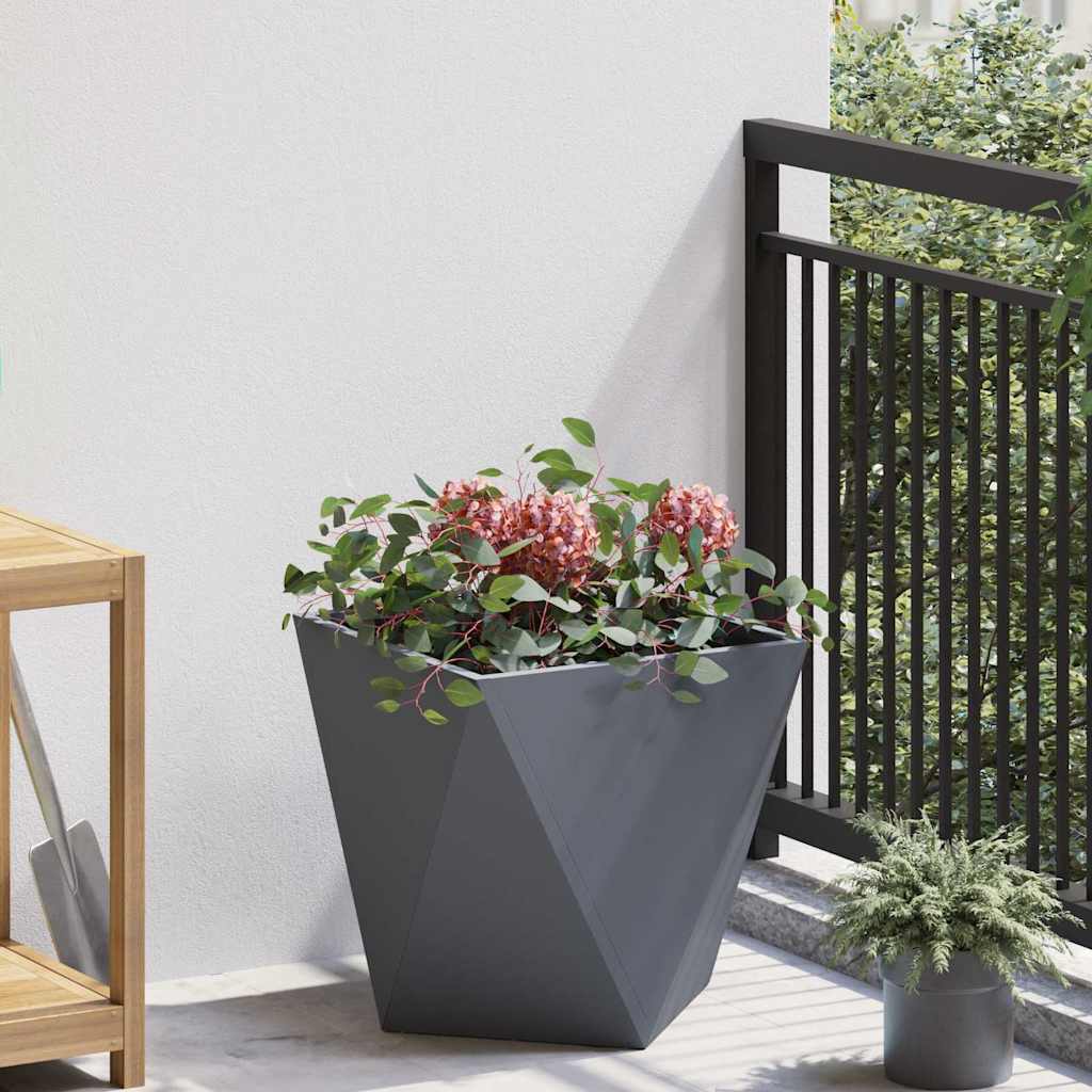 Planter Anthracite 40 x 40 x 40 cm Steel