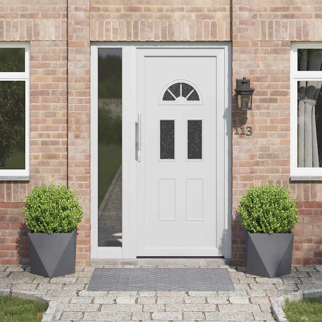 Planter 2 pcs Anthracite 40 x 40 x 40 cm Steel