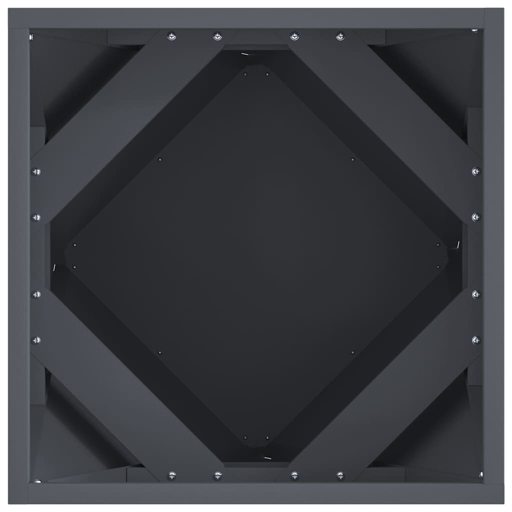 Planter 2 pcs Anthracite 40 x 40 x 40 cm Steel