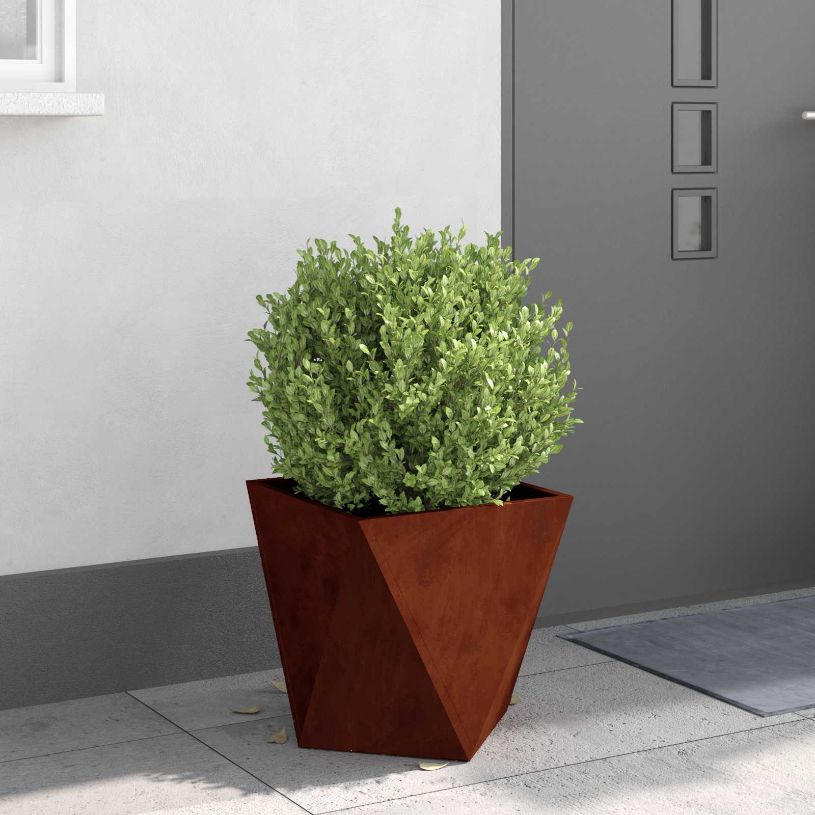 Planter 2 pcs Rusty 40 x 40 x 40 cm Weathering Steel