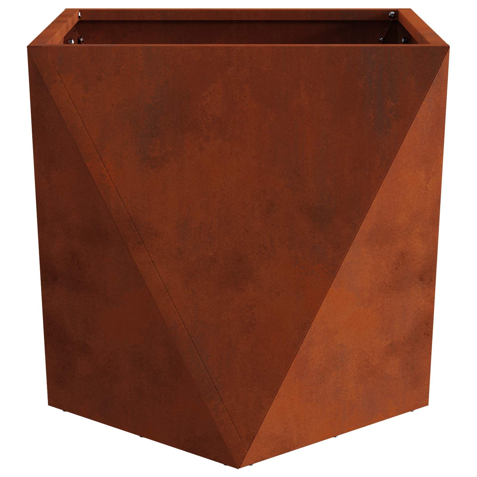 Planter 2 pcs Rusty 40 x 40 x 40 cm Weathering Steel