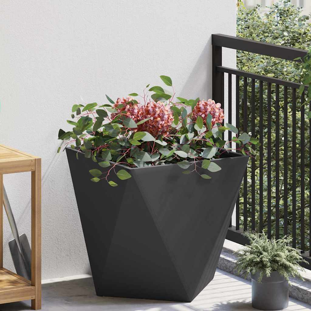 Planter Black 50 x 50 x 50 cm Steel