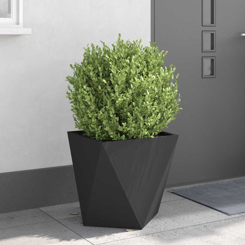 Planter Black 50 x 50 x 50 cm Steel