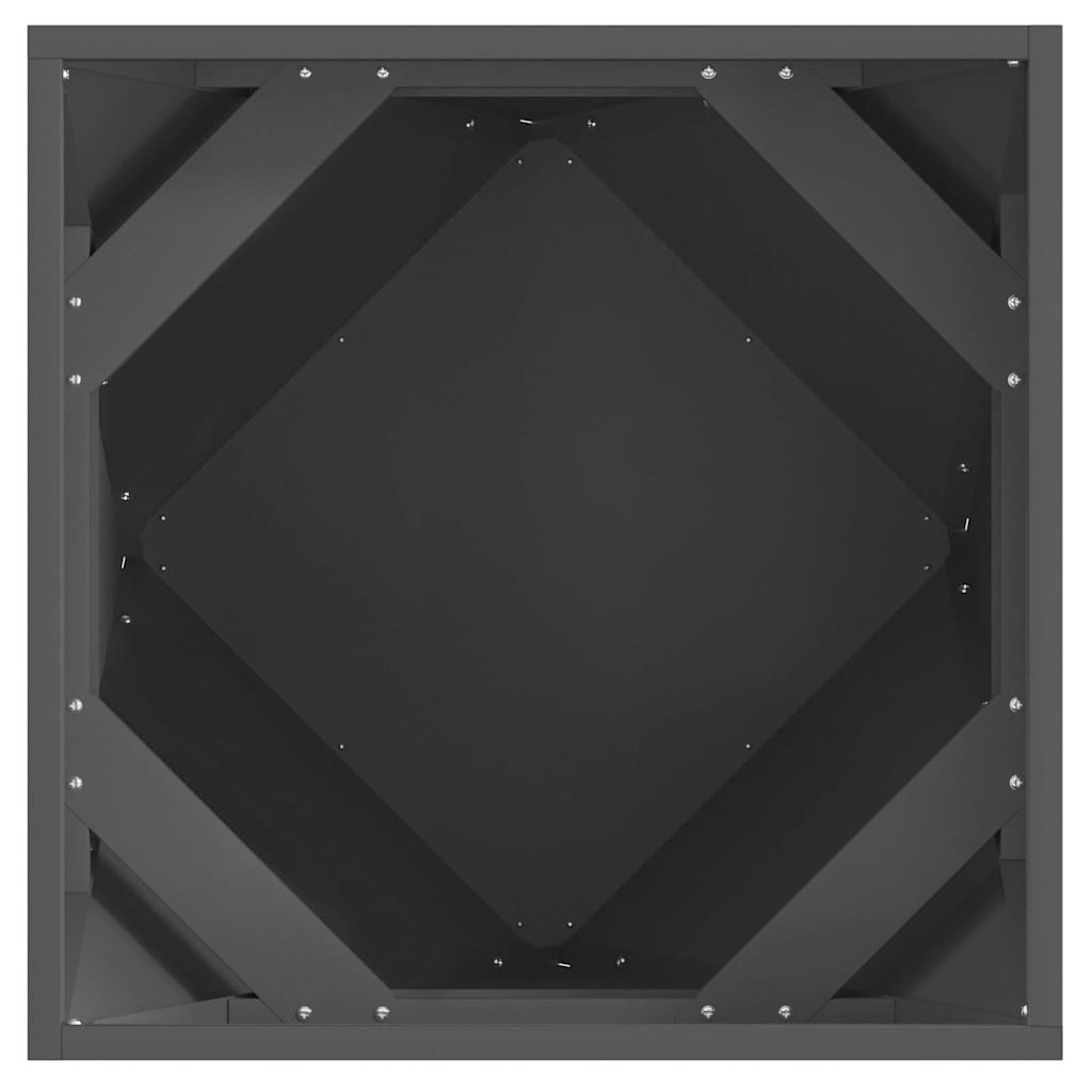 Planter Black 50 x 50 x 50 cm Steel