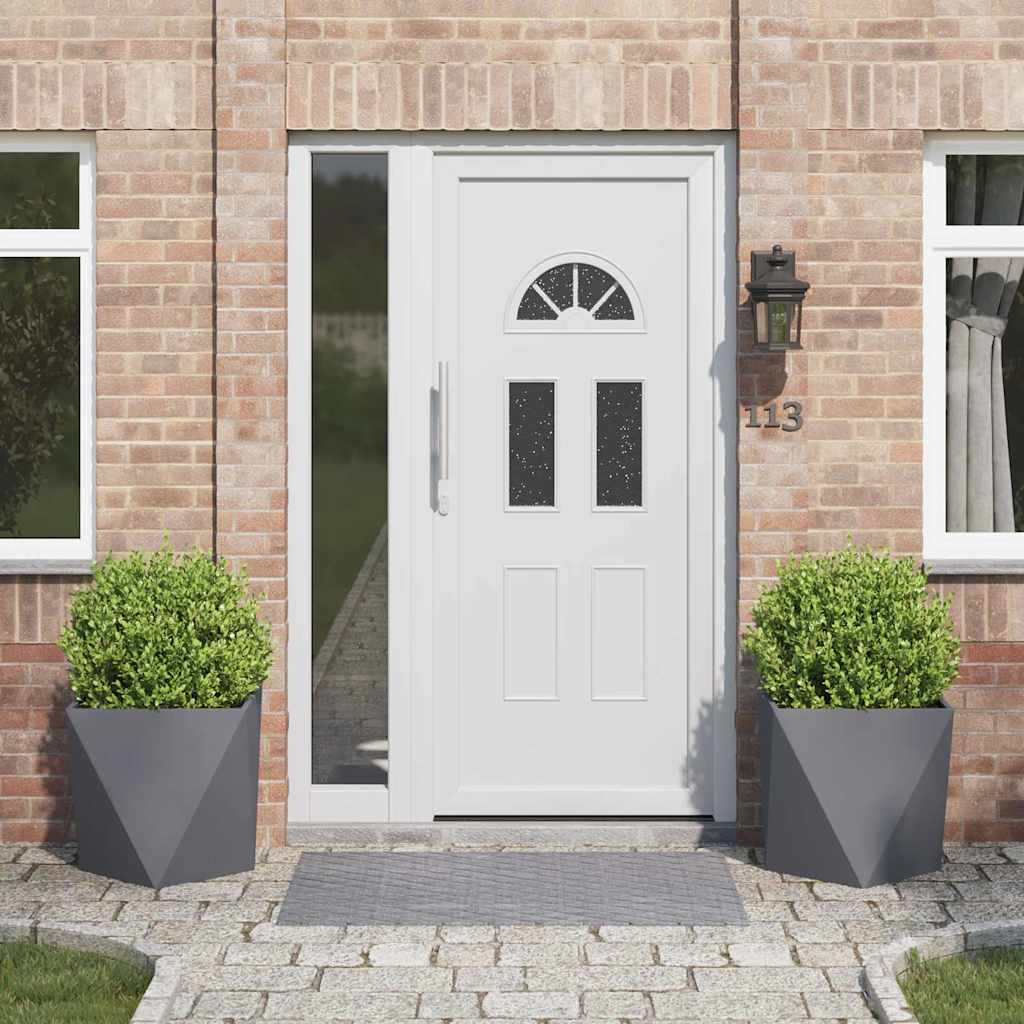 Planter 2 pcs Anthracite 50 x 50 x 50 cm Steel