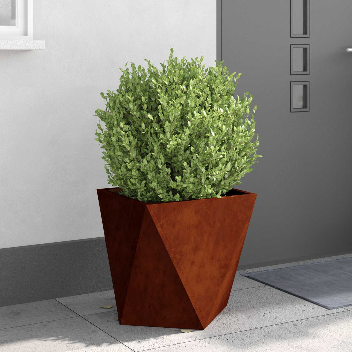 Planter 2 pcs Rusty 50 x 50 x 50 cm Weathering Steel