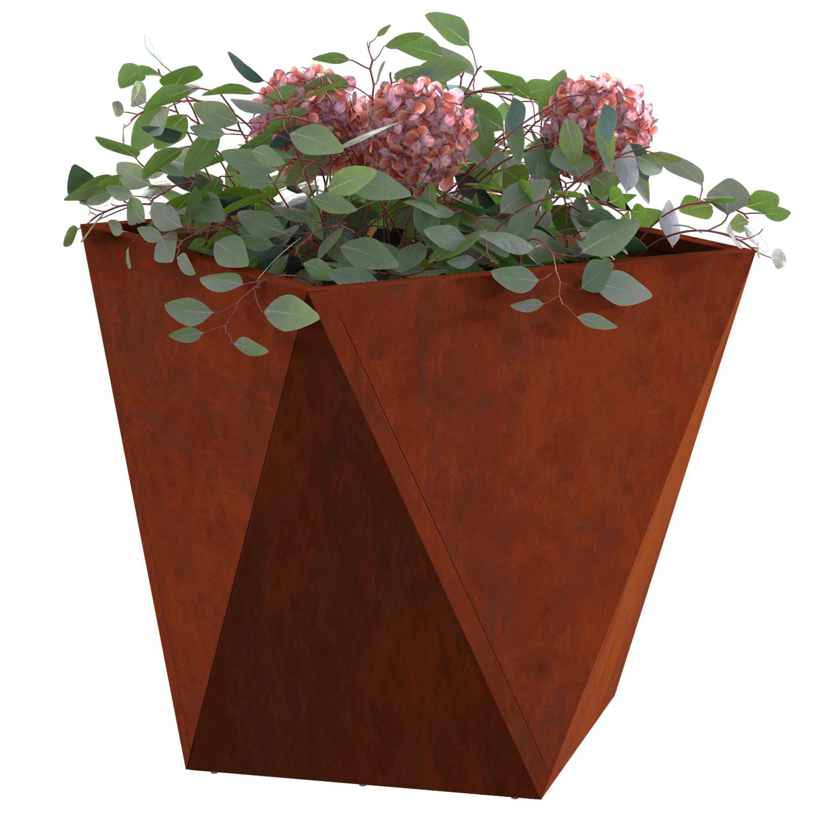 Planter 2 pcs Rusty 50 x 50 x 50 cm Weathering Steel
