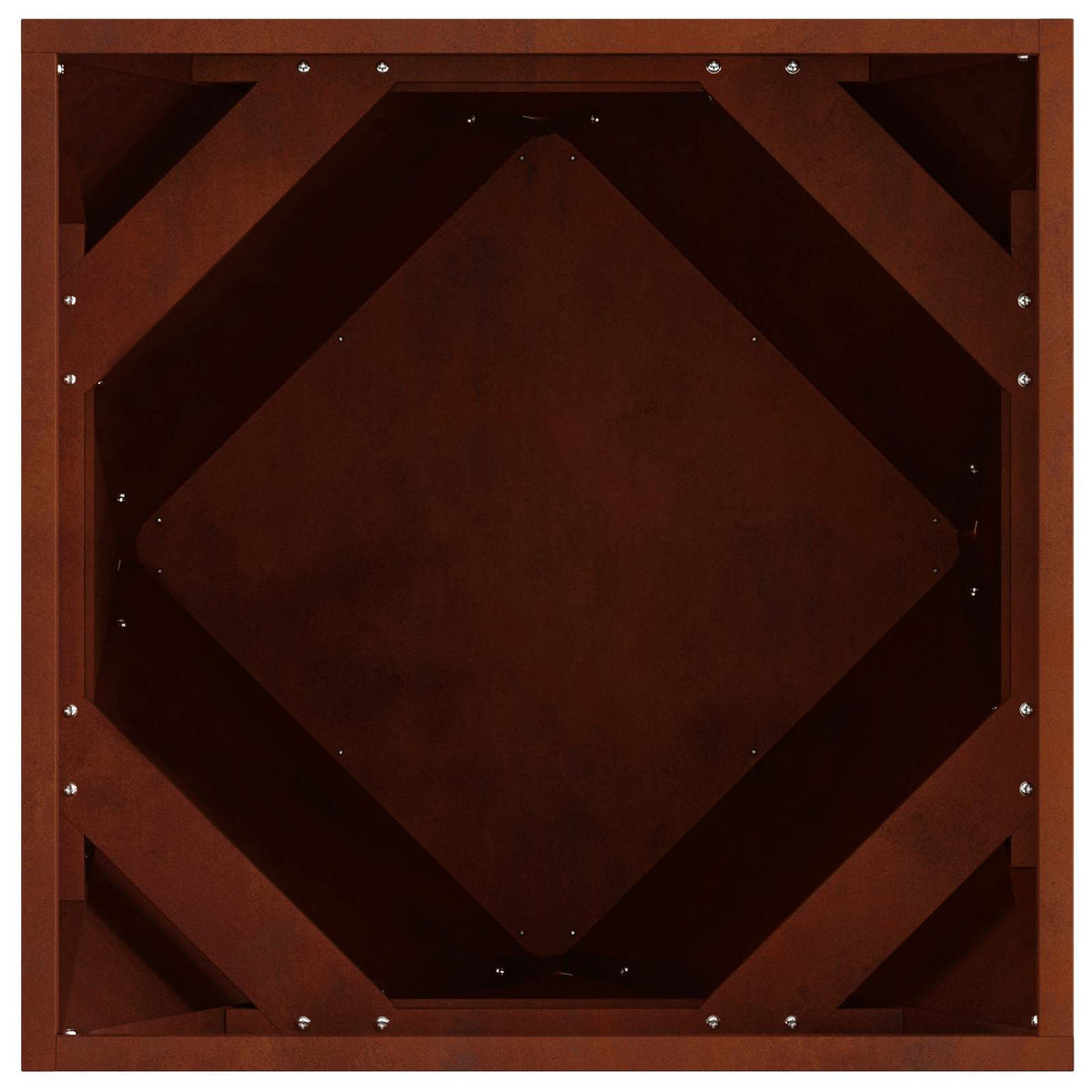 Planter 2 pcs Rusty 50 x 50 x 50 cm Weathering Steel